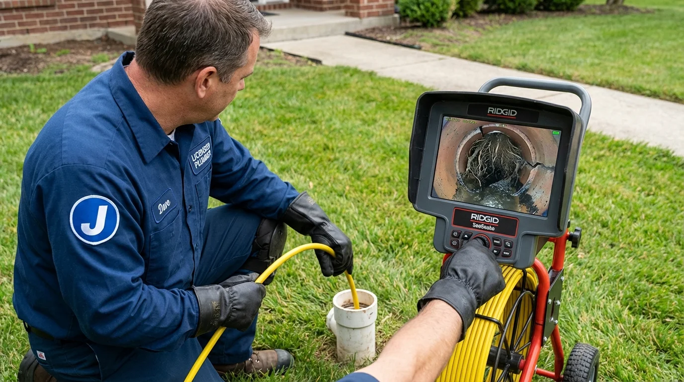 Sewer camera inspection being performed by Johns Plumbing LLC in Little Ferry